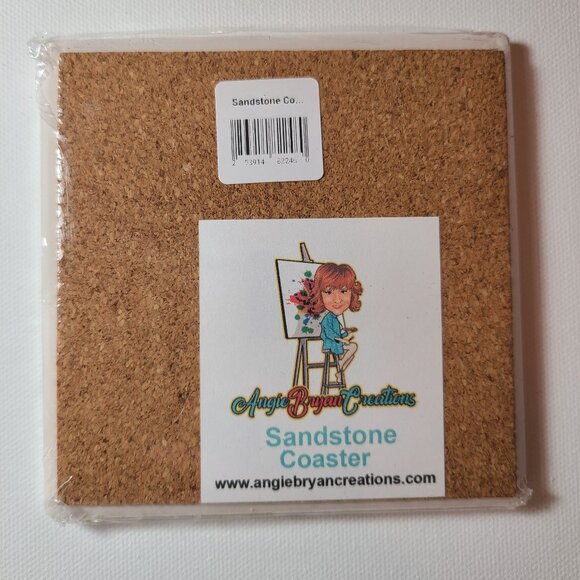 Colorful Mushroom Sandstone Coaster by Angie Bryan of Angie Bryan Creations - Picture 3 of 6